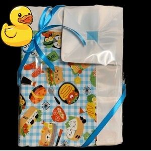 𝅺BRAND NEW🍱❤️Handmade Aloha print cuddle blanket🏝🐬🐟🍱💙